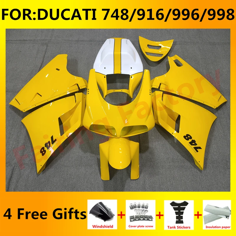 

Обтекатели для кузова нового мотоцикла 748 1996 - 2002 Для DUCATI 916 996 998 1999, Обтекатели для DUCATI 916 1999, желто-белые