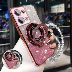Glitter Crystal Bracelet Phone Holder Case For vivo V60 V50 V30 V40 Pro Lite Y28 Y04 Y03 Y39 Y29 Y16 Y19S Stand Bracket Cover