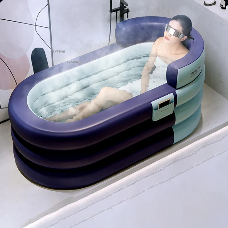 Japanese-style Thickened Plastic Space Capsule Inflatable Bathtubs Household Foldable Bath Bucket Rental Room Bath Tub Artifact