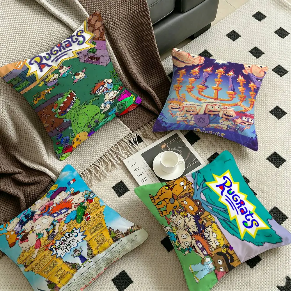 Funny Cute R-Rugrats Pillow Cover Sofa Cushion Cover Home Room Decoration Children Gift