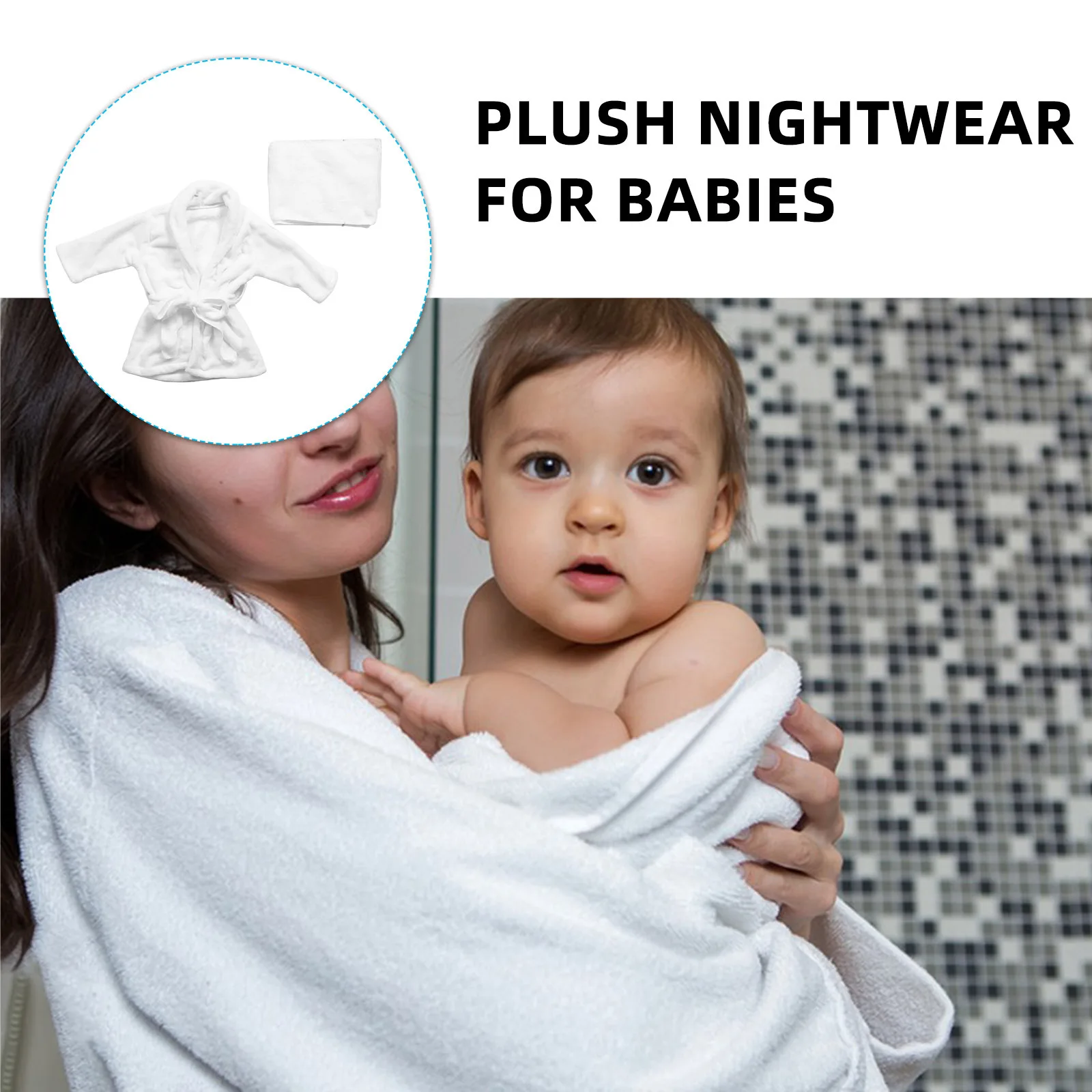 

1 комплект, 1 комплект, детский халат для детей 7-12 месяцев, флисовый детский теплый халат унисекс для малышей для мальчиков и девочек, одежда для сна после ванны, зимняя одежда