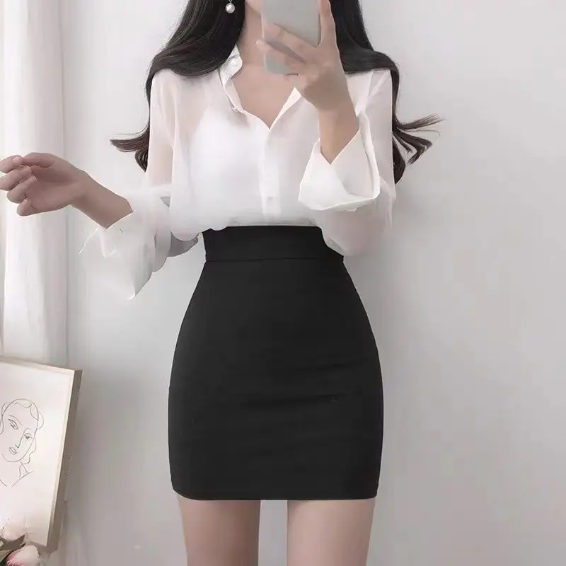 Skirts Women 2024 Tight Sexy Office Wear Elasticity Hip Wrap Chic and Elegant Woman Skirt Korean Style Fashion High Waist Summer