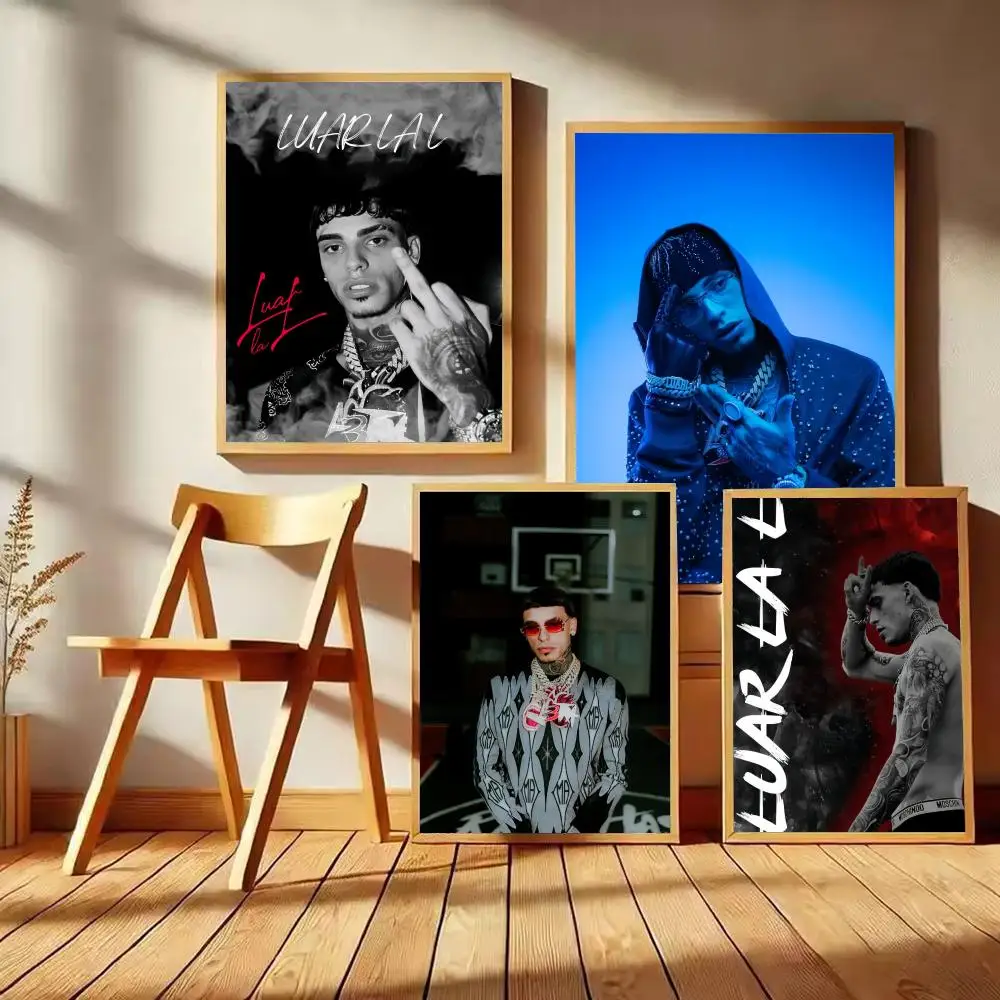 Póster de L-luar La L, Cantante y Rapero Pop, Adhesivo Decorativo de Papel Resistente al Agua, para Cafetería, Bar, Habitación, Regalo
