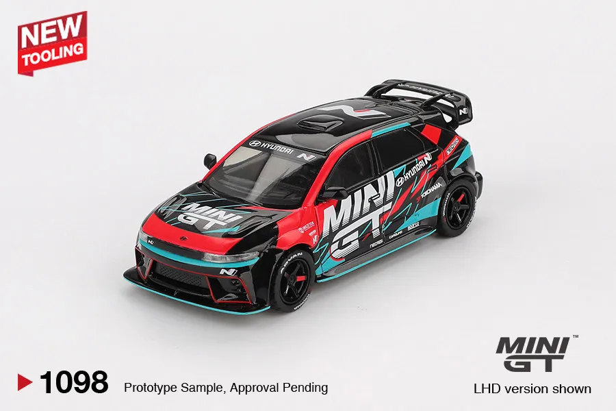 

MINIGT 1:64 alloy modern Ioniq 5N RS-01T 2025 car model adult collectible display item children's gift