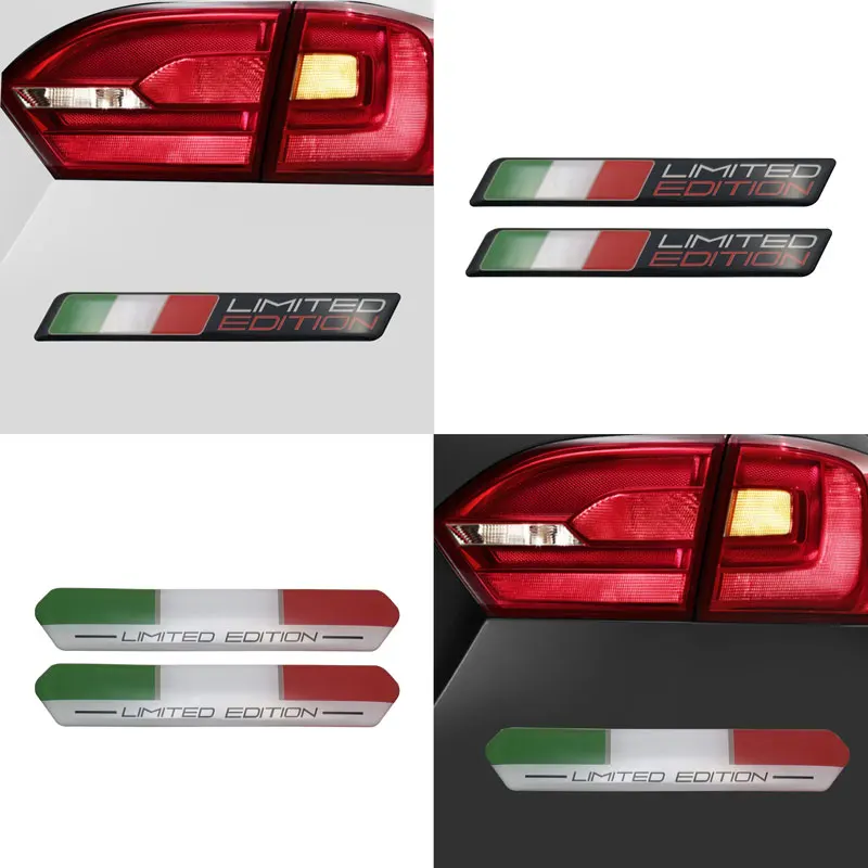 3D Italian Flag LIMITED EDITION Logo Car Stickers Motorcycle Car Dropping Stickers Fuel Tank Stickers Accessories