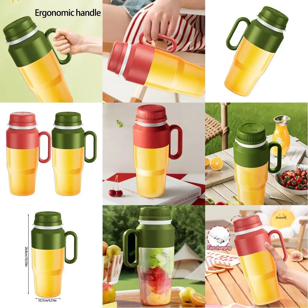 A0NC 1300ml 전기 주스 휴대용 스무디 블렌더 충전식 다기능 과일 믹서 기계 Juider Maker Cup