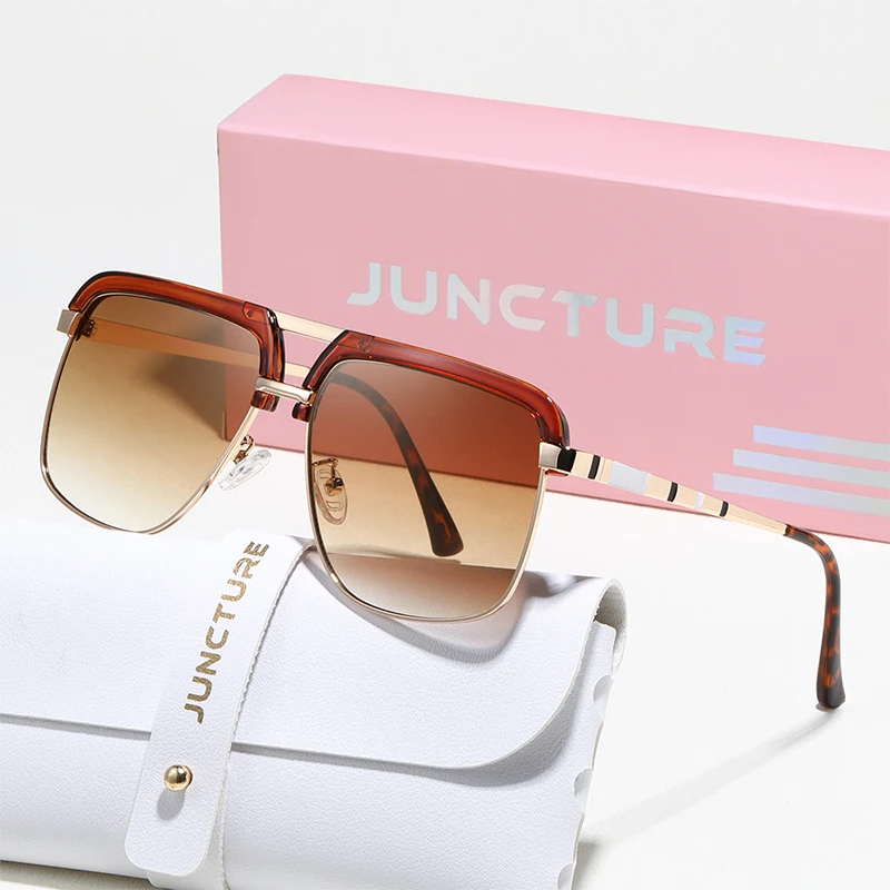 JUNCTURE أزياء النساء النظارات الشمسية اللباس نظارات شمسية إطار كبير التدرج سيدة نظارات حزب هدايا العيد النظارات الشمسية للنساء