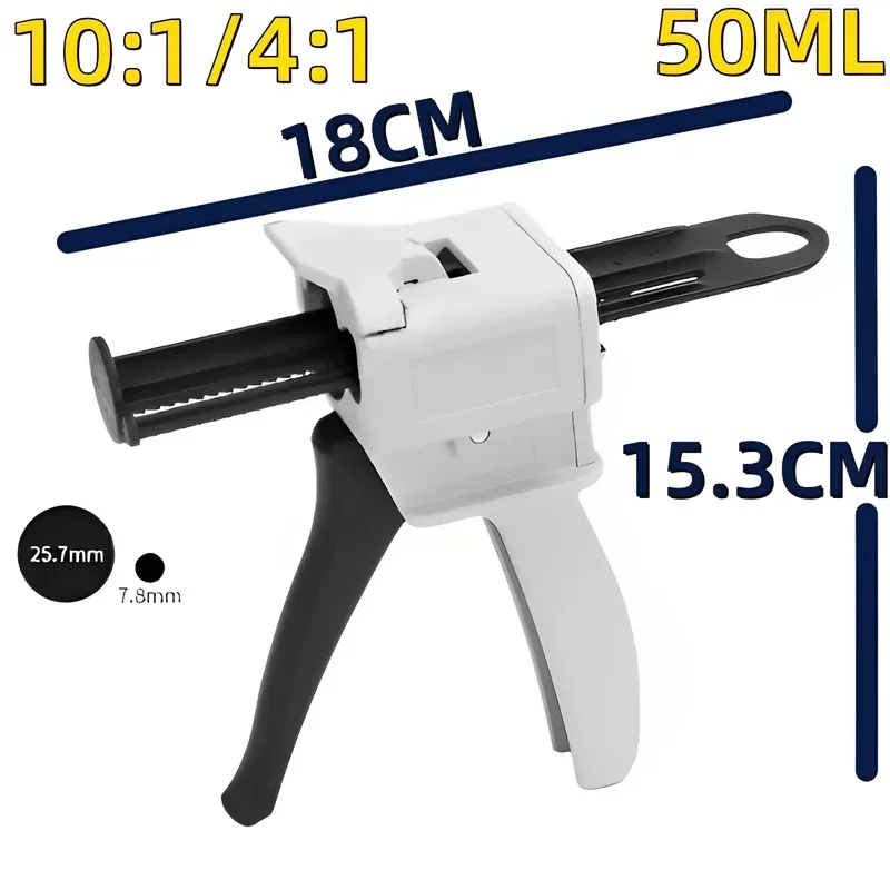 Adhensives Dispenser Lijmpistool 50 ml 1:1 1:2 Twee Componenten AB Epoxykit Lijmpistool Applicator 50 ml 75 ml 10:1 Handmatig Kitpistool