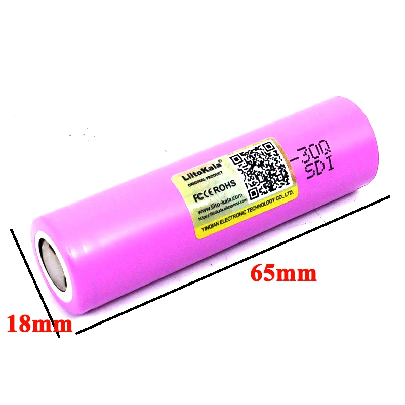 LiitoKala 100% New 30Q 18650 3000mAh Rechargeable battery INR1865030q 3.6V discharge 20A Max 35A Power batteries