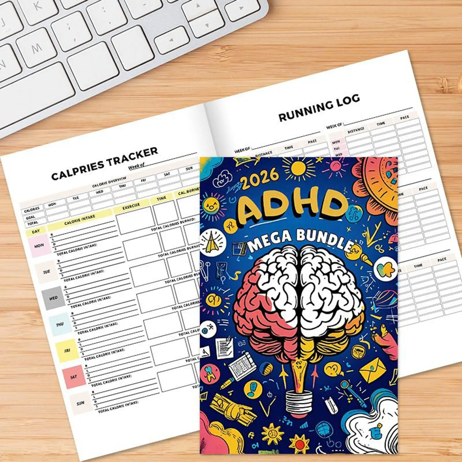 Планировщик повестки дня 2026 блокнот для чтения 300 листов цели для психического здоровья дневник фитнес-трекер для классной комнаты, студента-учителя