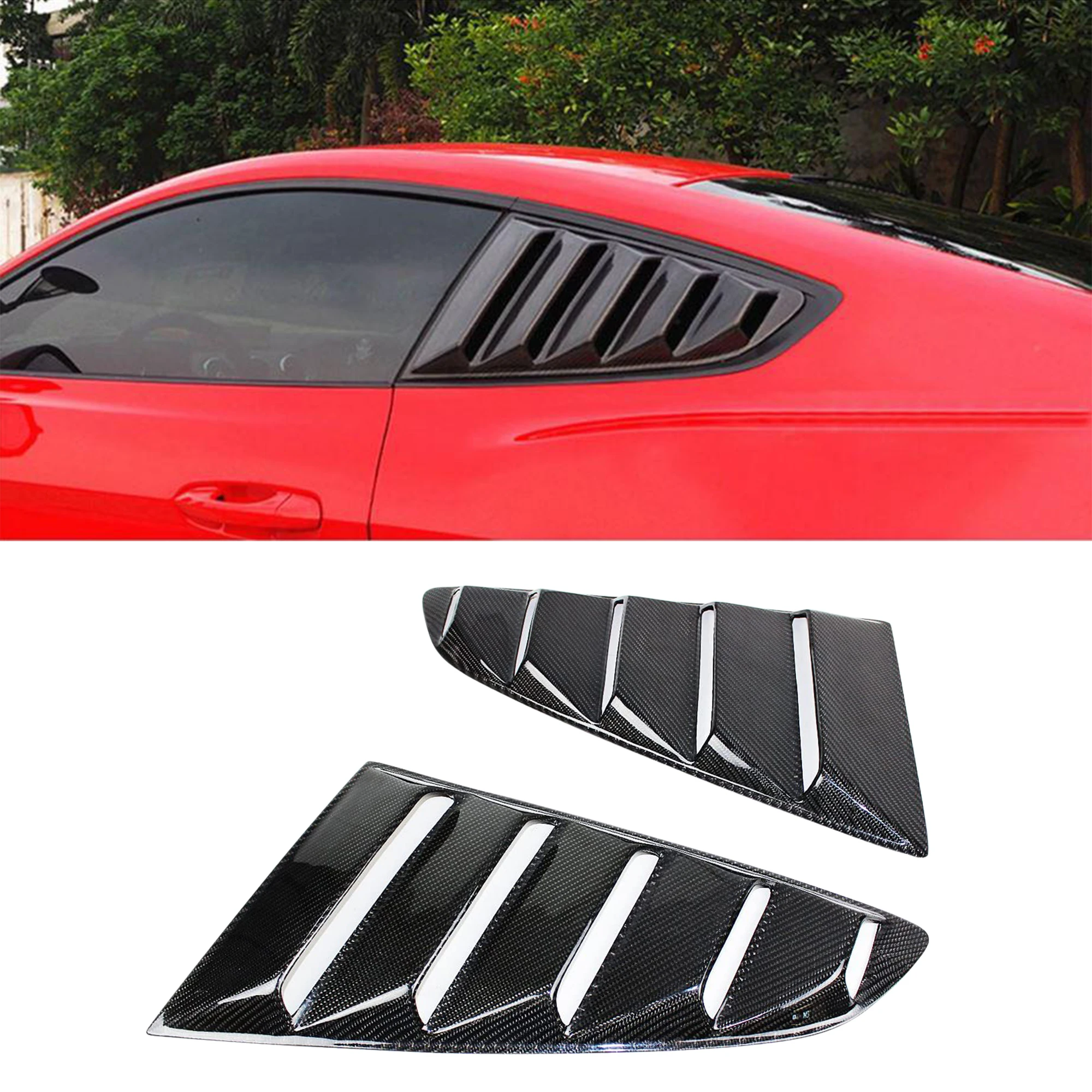 Carbon fiber body kits side vent window For 2015-2017 Mustang GT S550  Material optional