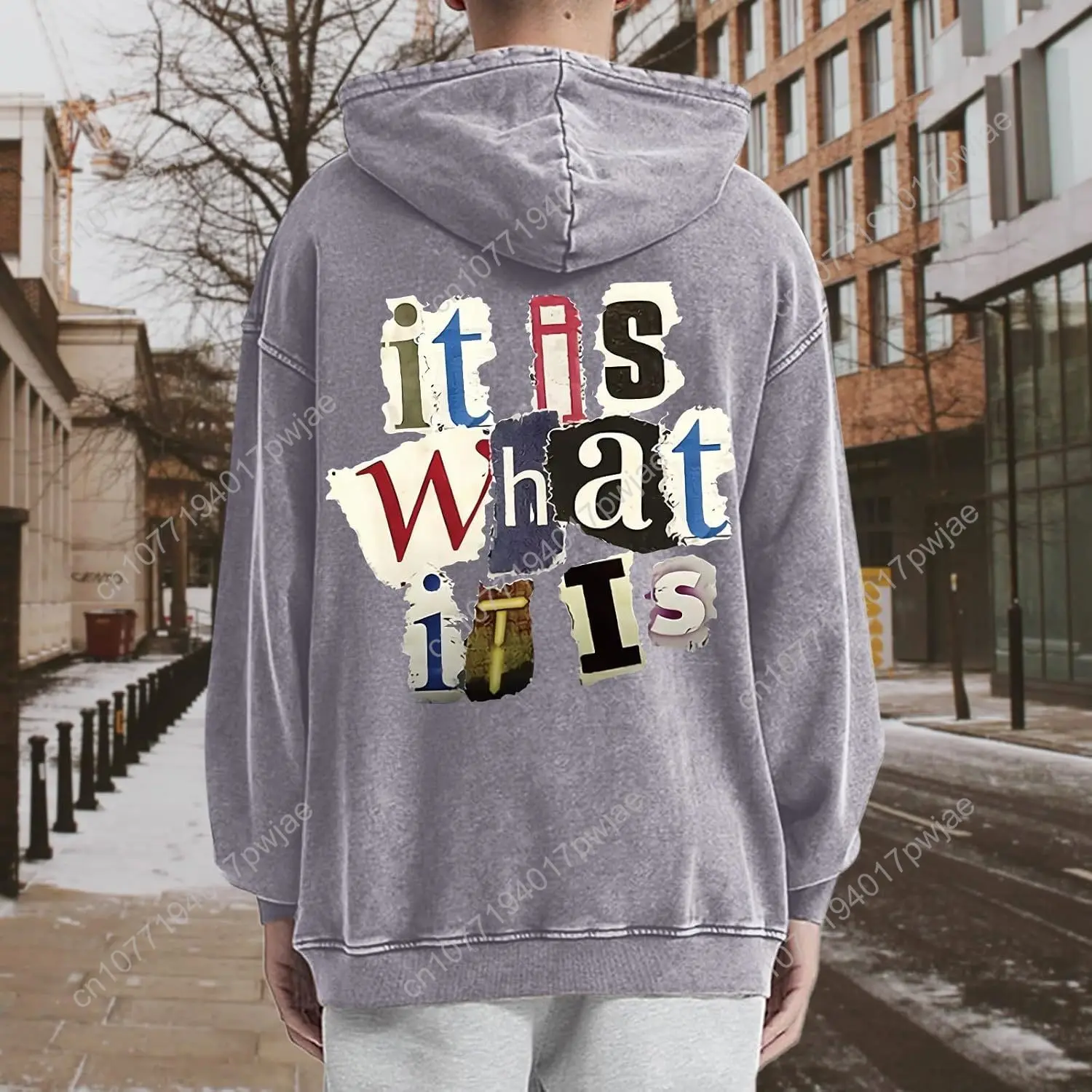 Męskie bluzy z kapturem z grafiką, bluza vintage, śmieszna bluza oversize, to jest tak jak jest, streetwear, bluza z kapturem, bluza wkładana przez głowę, topy