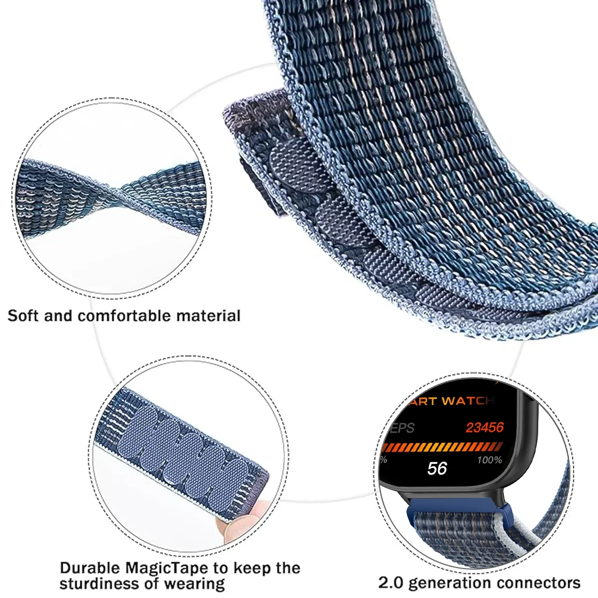 Breathable Strap for Xiaomi Redmi Watch 4/5 Nylon Loop Replaceable Wristband Smartwatch Belt for Mi Band 9/8 Pro Sport Watchband image 6