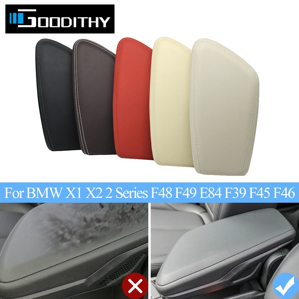 

Кожаный чехол на подлокотник для центральной консоли автомобиля для левой руки для BMW X1 X2 2 серии F48 F49 F39 F45 F46 2016-2022