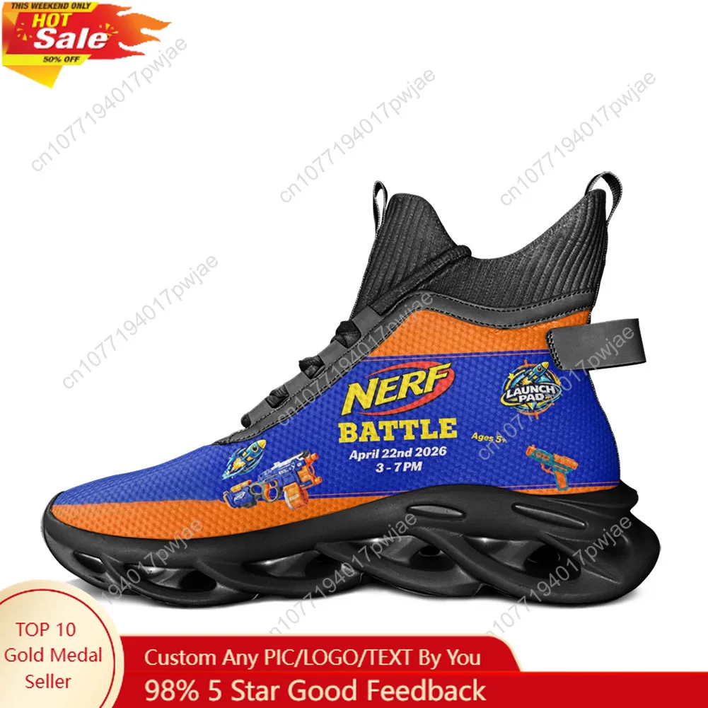 

Hasbro Nerf Theme for Adults High-Top Running & Athletic Shoes — Lightweight Casual Footwear (Unisex) Sneakers