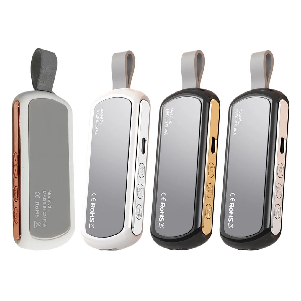 White Mi Wireless Bone Conduction Speaker With LED Flashlight Wear LED Flashlight Bluetooth Speaker black gold