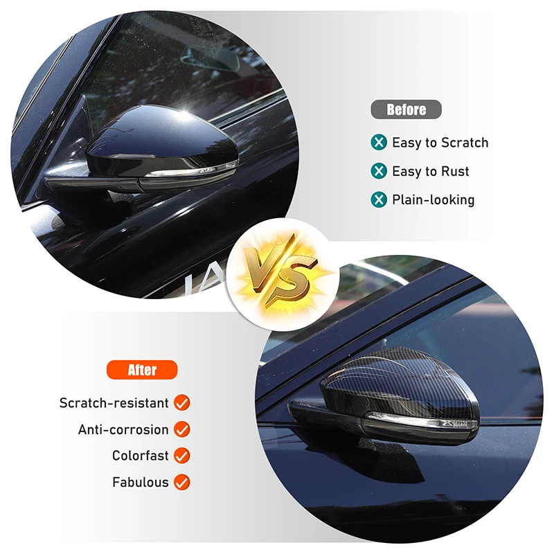 For Jaguar F-TYPE 2013-2024 ABS Plastic Carbon fiber Car Rearview Mirror Cap Cover Trim Car Accessories
