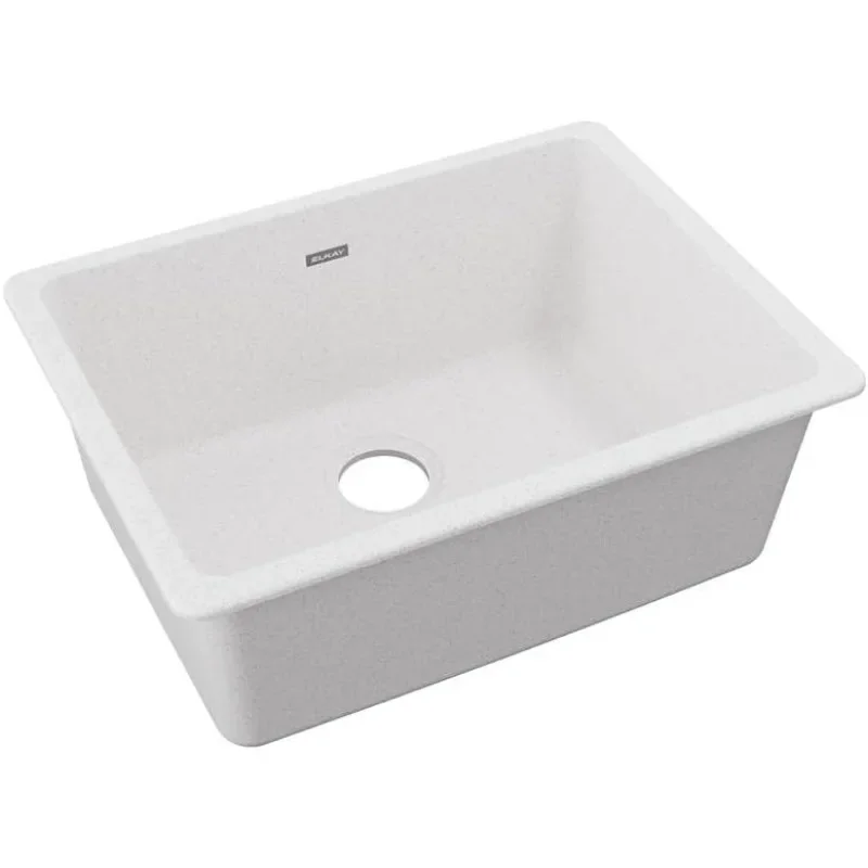 Clássico único Bowl Undermount pia, ELGU2522WH0, branco