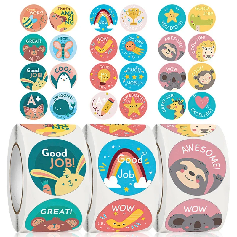 

500PCS Reward Stickers For Kids School Supplies Classroom Motivational Sticker