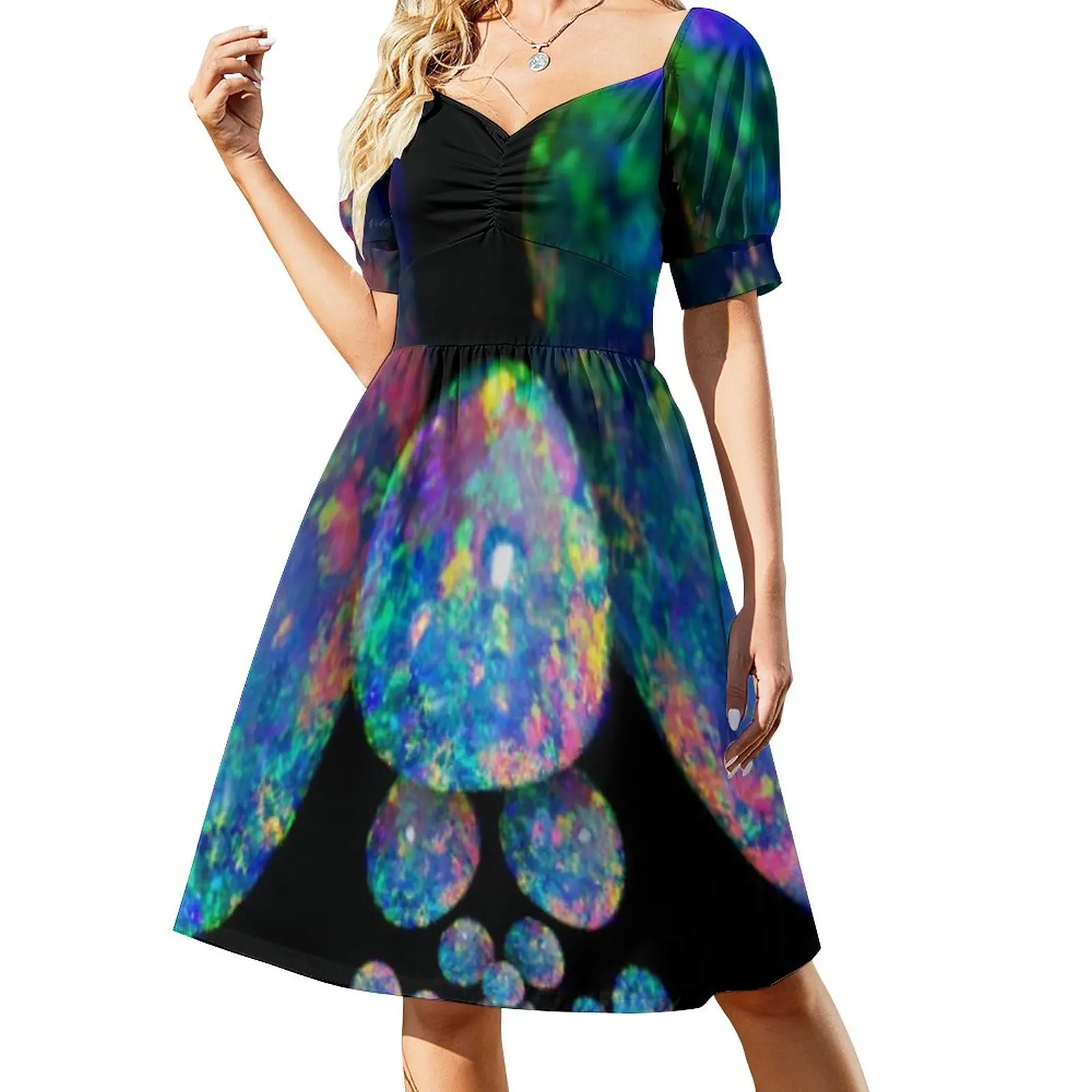 

PRECIOUS BLACK OPAL GEMS Dress Long dress woman Woman clothing