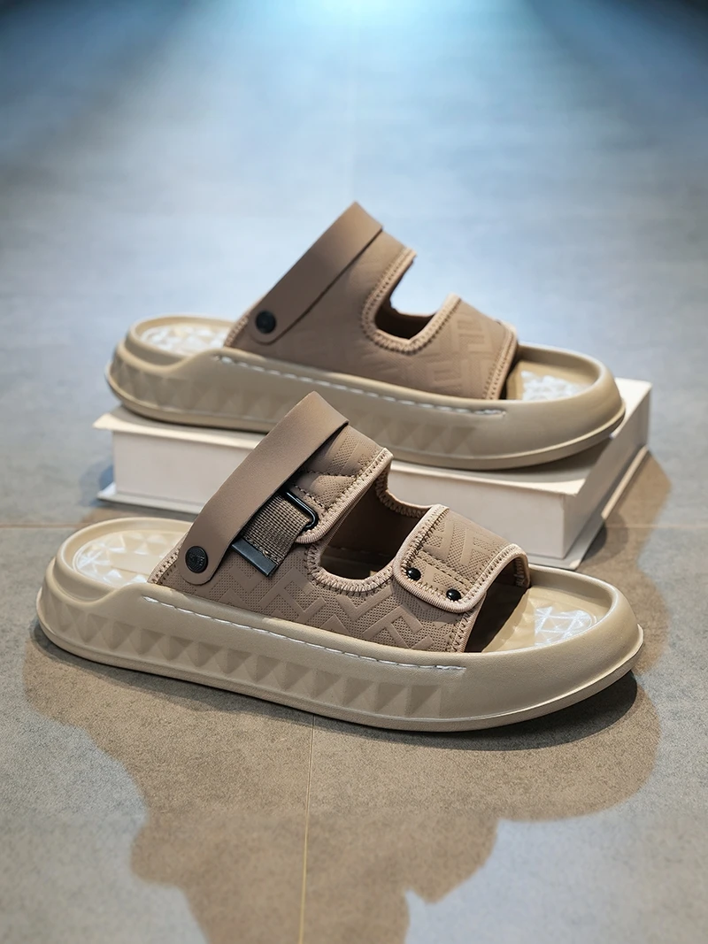 

Men's Summer Anti-Slip Casual Sports Driving Dual-Purpose Thick Bottom Outdoor Fishing Water Beach Shoes Slip-On EVA Material