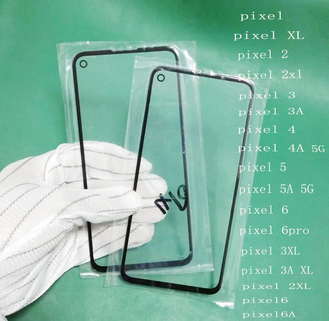 A+ quality Front Outer Glass Lens Touch Panel with OCA For Google Pixel 8A 8 8 Pro 7 7A 6 6A 5 5A 4A  3AXL 3XLGlass Lens Repair