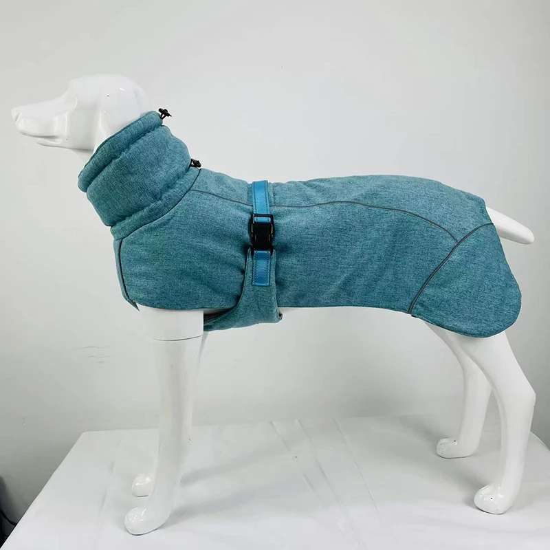 Fashion High Collar Pet Dog Jacket Vest for Medium Large Dogs Weimaraner Greyhound Thicken Warm Winter Big Dog Clothes Outfits