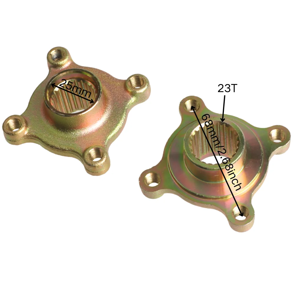 610mm 17-23T ATV Rear Axle Kit STD 20mm Assembly with Carrier Hub Brake Disc  420-37T Sprocket 420 140L Chain for  ATV Go Karts - view 5