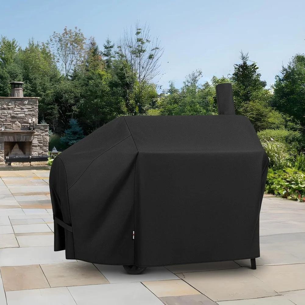 Waterproof 60 Inch Offset Grill Cover Made of 600D Polyester Fits Grills up to 60W x 28D x 38.5H for Brinkmann