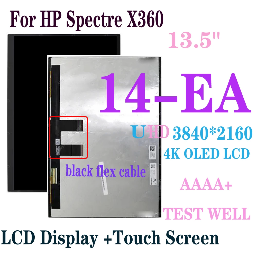 

AAAAA+13.5’’ UHD 4K LCD L99010-110 for HP Spectre x360 14t-ea000 14-EA LCD Display Touch Screen Digitizer Assembly ATNA35VJ01