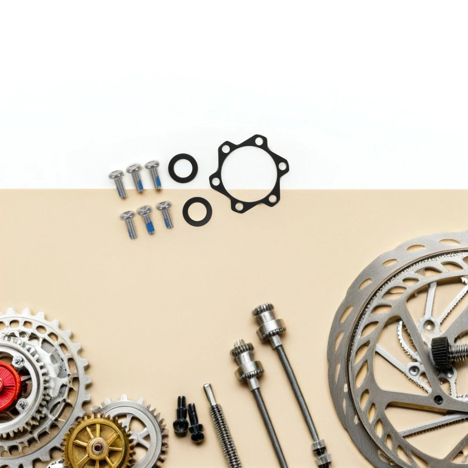 

Bicycle Drum Gasket Boost Hub Adapter Flywheel Aluminum Alloy Brake Rotor Bolts