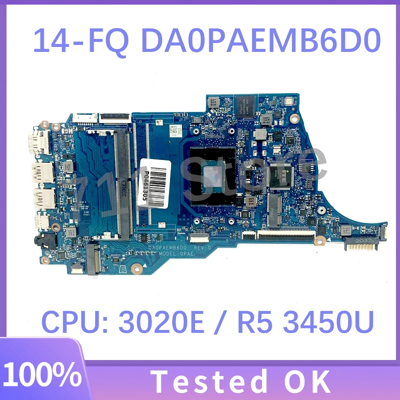 

M31198-601 M31198-001 W/ 3020E R5 3450U CPU Mainboard For HP 14-FQ 14S-FQ 14-FR 14S-FR Laptop Motherboard DA0PAEMB6D0 100%Tested