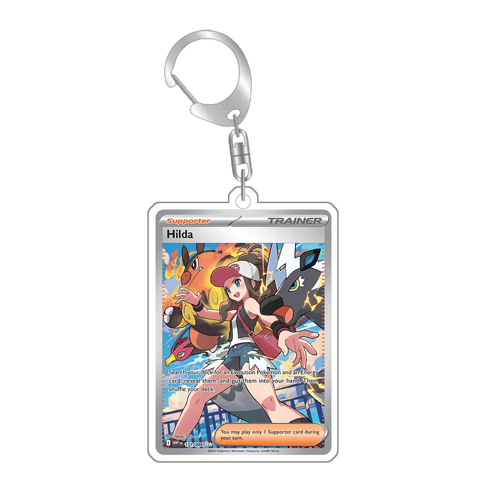 Porte-clés Pokemon Zekrom Reshiram Victini SV11B SV11W, Collection de jeux animés, jouet de décoration pendentif cadeau en acrylique fait maison