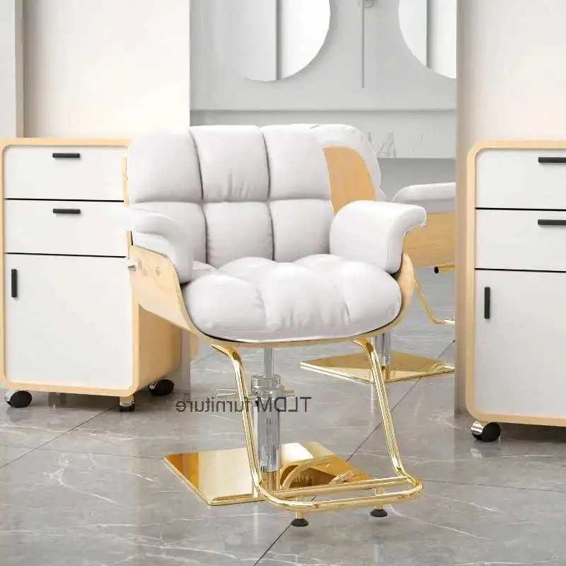 

Comfy Nordic Barber Chair Fashionable Trendy Simple Adjustable Hairdresser Chair Modern Aesthetic Sillon Pedicura Furniture