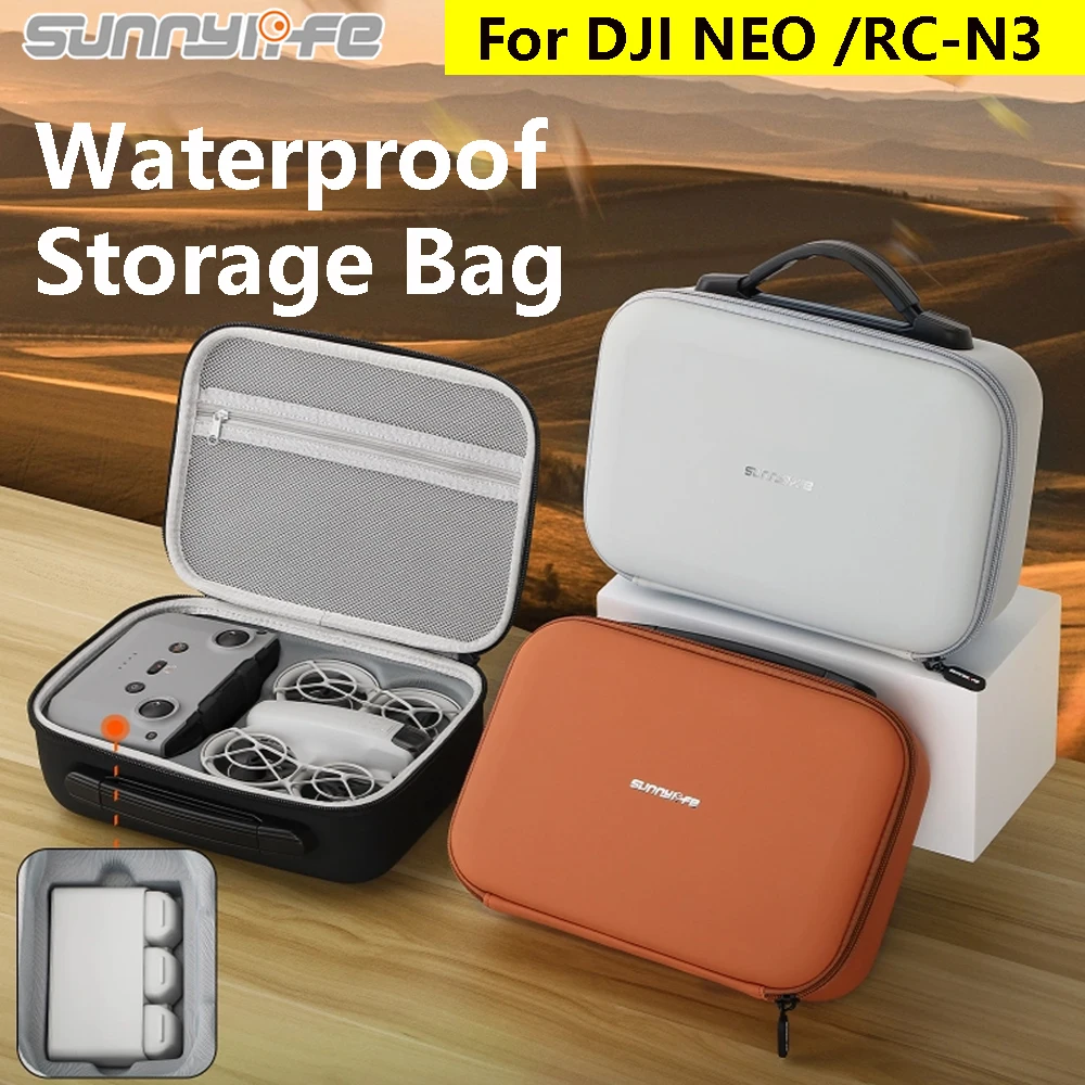 

Sunnylife Drone Storage Bag For DJI Neo Organizer Protective Sleeve Case Portable Carrying Box Handbag For RC-N3 Storage Case