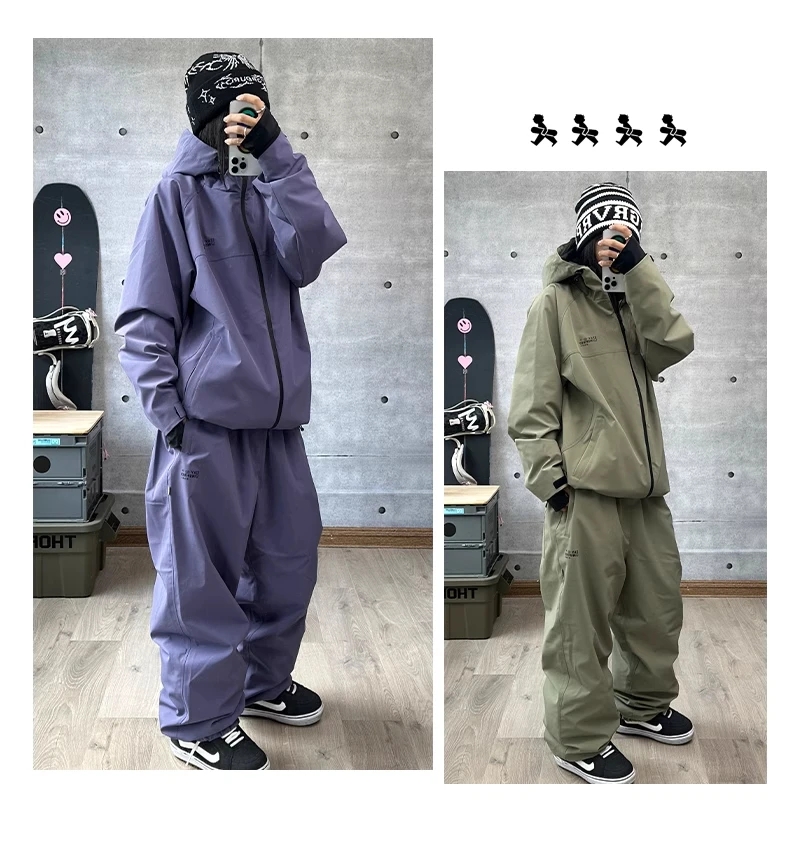John Snow New Warm Snow Wear For Men And Women Waterproof Breathable Snowboard Jacket And Pants Outdoor Professional Ski Suit