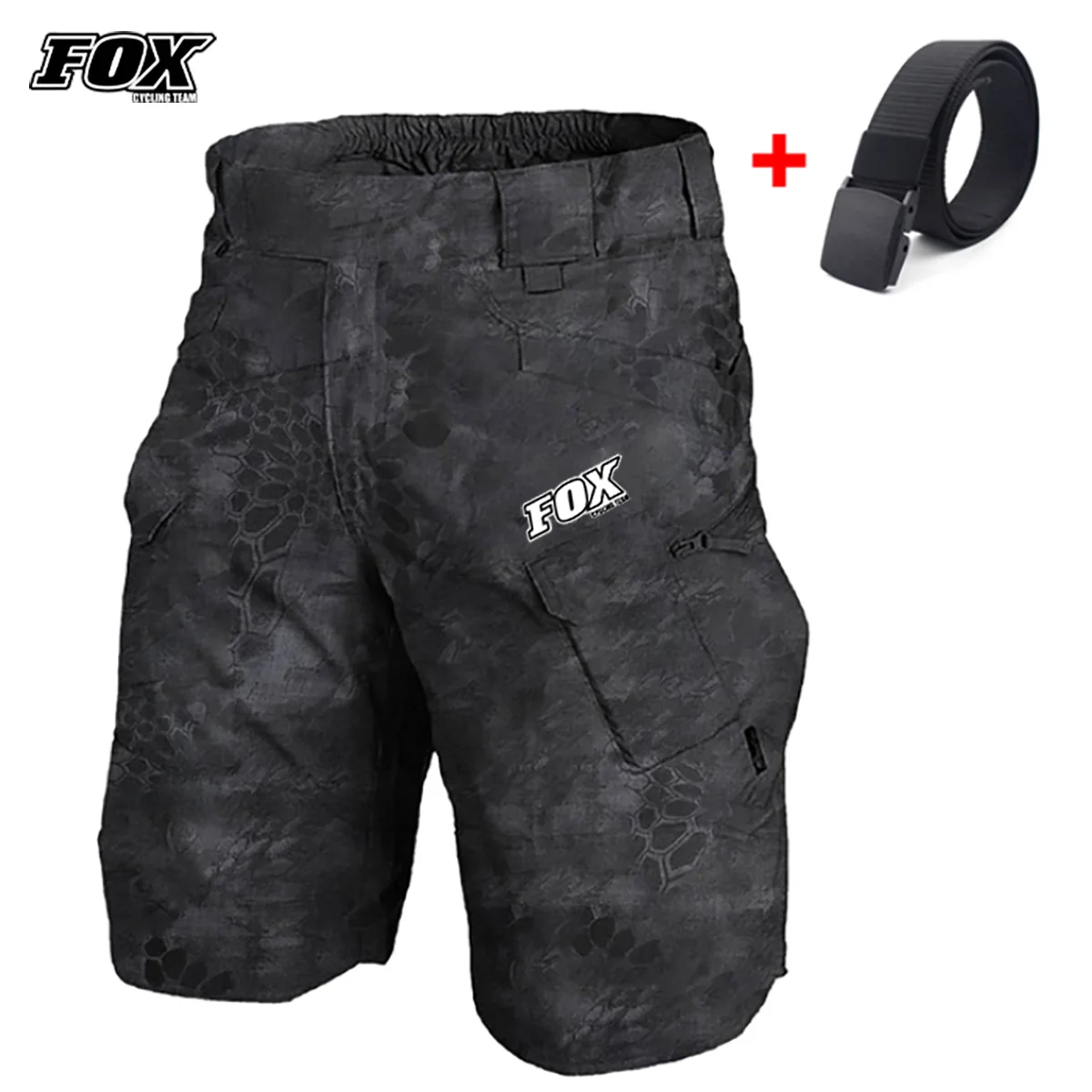 2024 Men Bike Riding Breathable Clothing Fox Cycling Team Men Cargo Shorts Multi-Pockets Waterproof Bicycle Motorcycle Clothing