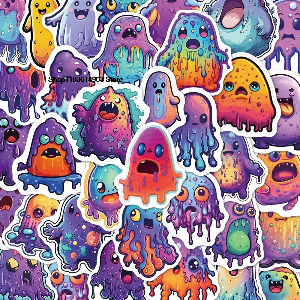 

51PCS Funny Cartoon Crazy Bubble Gums Graffiti Child wall stickers decoration adhesive personalized cute room decor For home