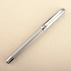 Jinhao 92 Silver Metal Fountain Pen Iridium EF/F/Bent Nib with Clip Beautiful Texture Excellent Business Office Gift Ink Pen