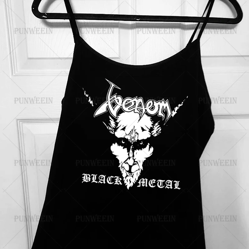 Goat Band Grunge Vintage Heavy metal Punk Dark Gothic chic Sleeveless Baby tees Harajuku Emo Y2k 90s Streetwear club Tank Tops