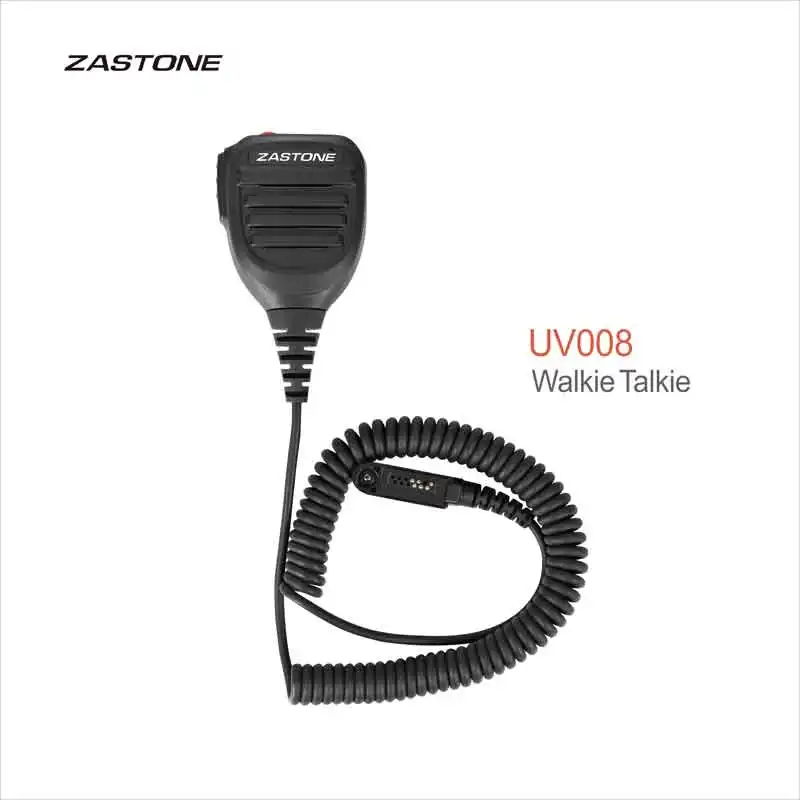 ZASTONE UV008 Walkie Talkie Speaker Microphone Two Way Radio PTT Speaker Mic Microphone For GP328PLUS GP344 GP388