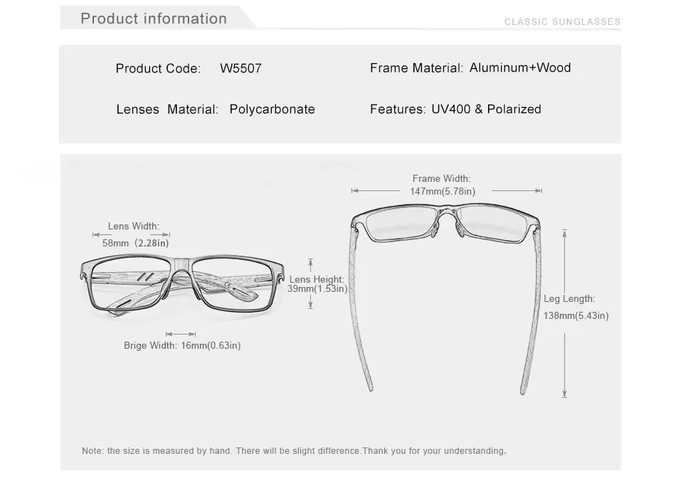 Kingseven Aluminium hand gefertigte Walnussholz Sonnenbrille Luxus Männer polarisierte Sonnenbrille für Frauen Outdoor-Sport brillen – Detail 2