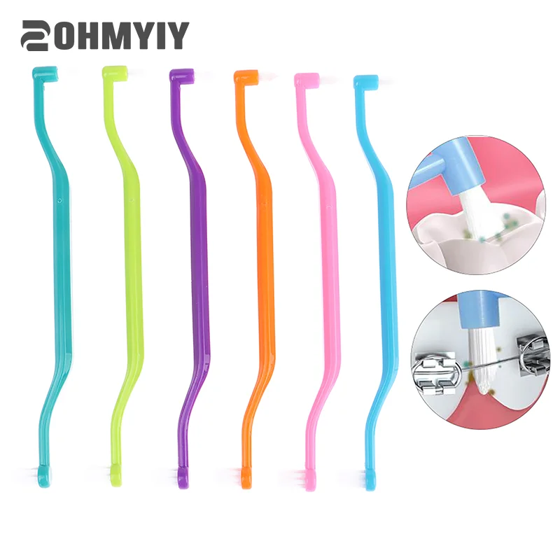 

Orthodontic Interdental Brush Double-Beam Soft Teeth Cleaning Toothbrush Oral Care Tool Small Head Soft Hair Implant Adult