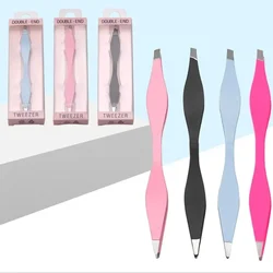 1pcs Tweezers Rose Beauty Makeup Tools Double Ends Eyebrow Tweezer Anti-Static Eyelash Extension Pincet for Maquiagem