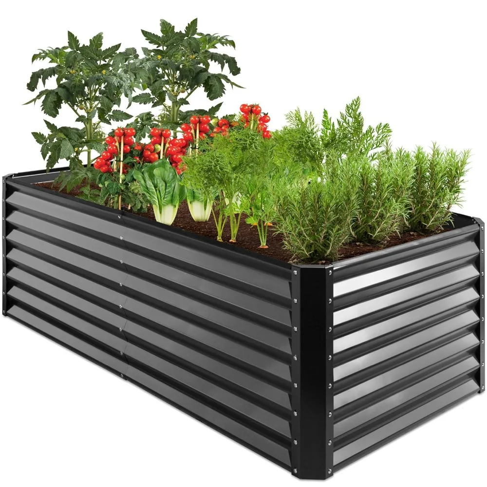 

6x3x2ft Outdoor Metal Raised Garden Bed, Deep Root Box Planter for Vegetables, Flowers, Herbs, and Succulents, Customized