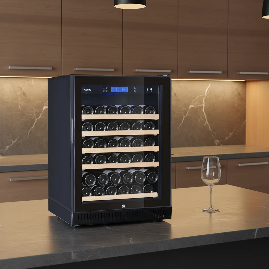 

135л винный холодильник, 46 бутылок, винный холодильник, однозонный термоэлектрический холодильник