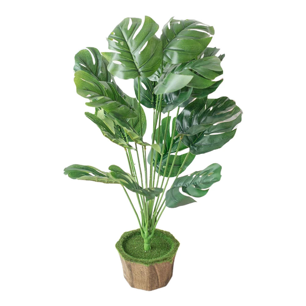 

1pc Artificial Plants Lifelike Faux Green Potted Decor for Artificial Bonsai Desk Shelf Living Room Bedroom Office Gifts