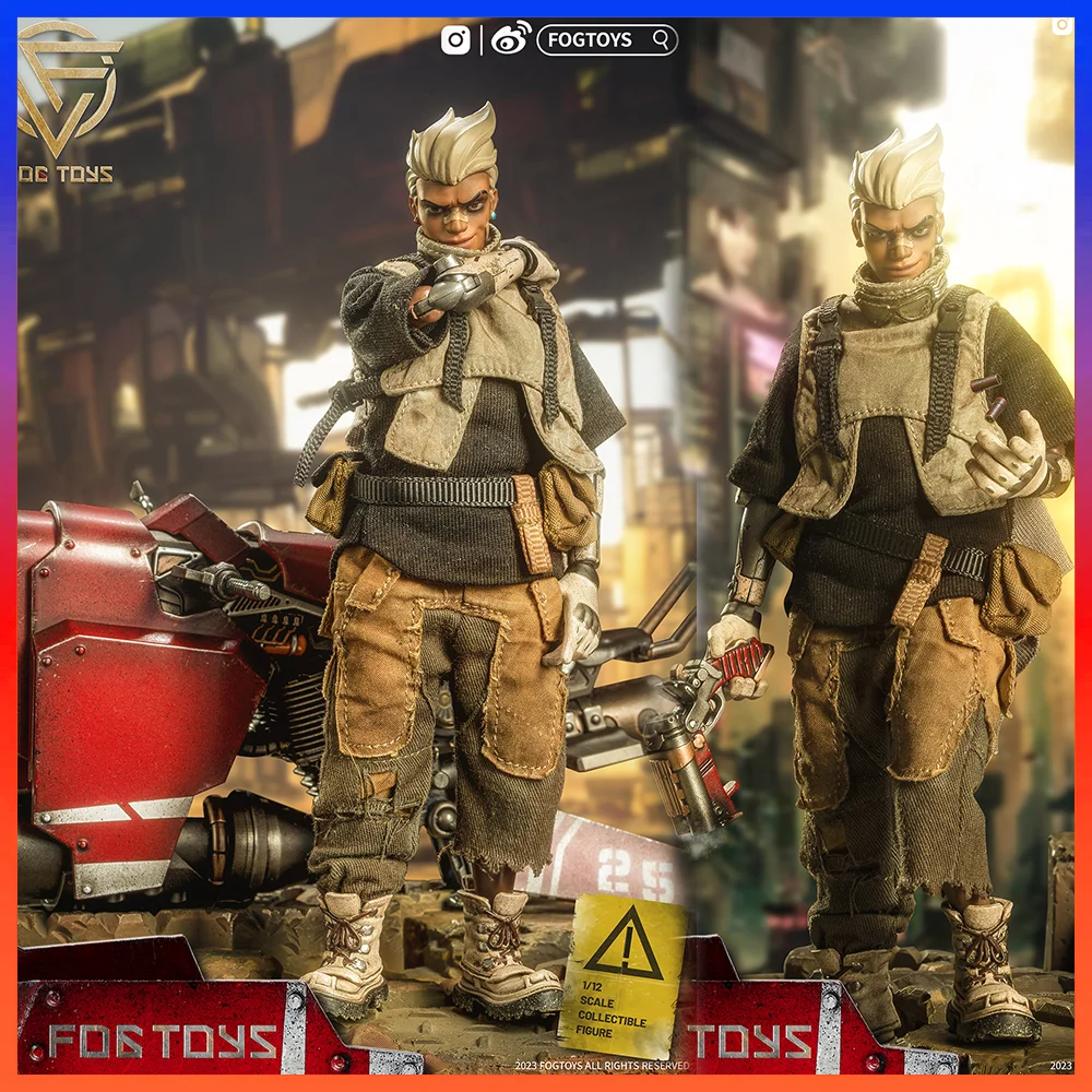 FOGTOYS A EA01 1/12 Scale Men Soldier Motorcycle Boy Person A Qixiang 26 Series Full Set Model 6 inch Action Figure