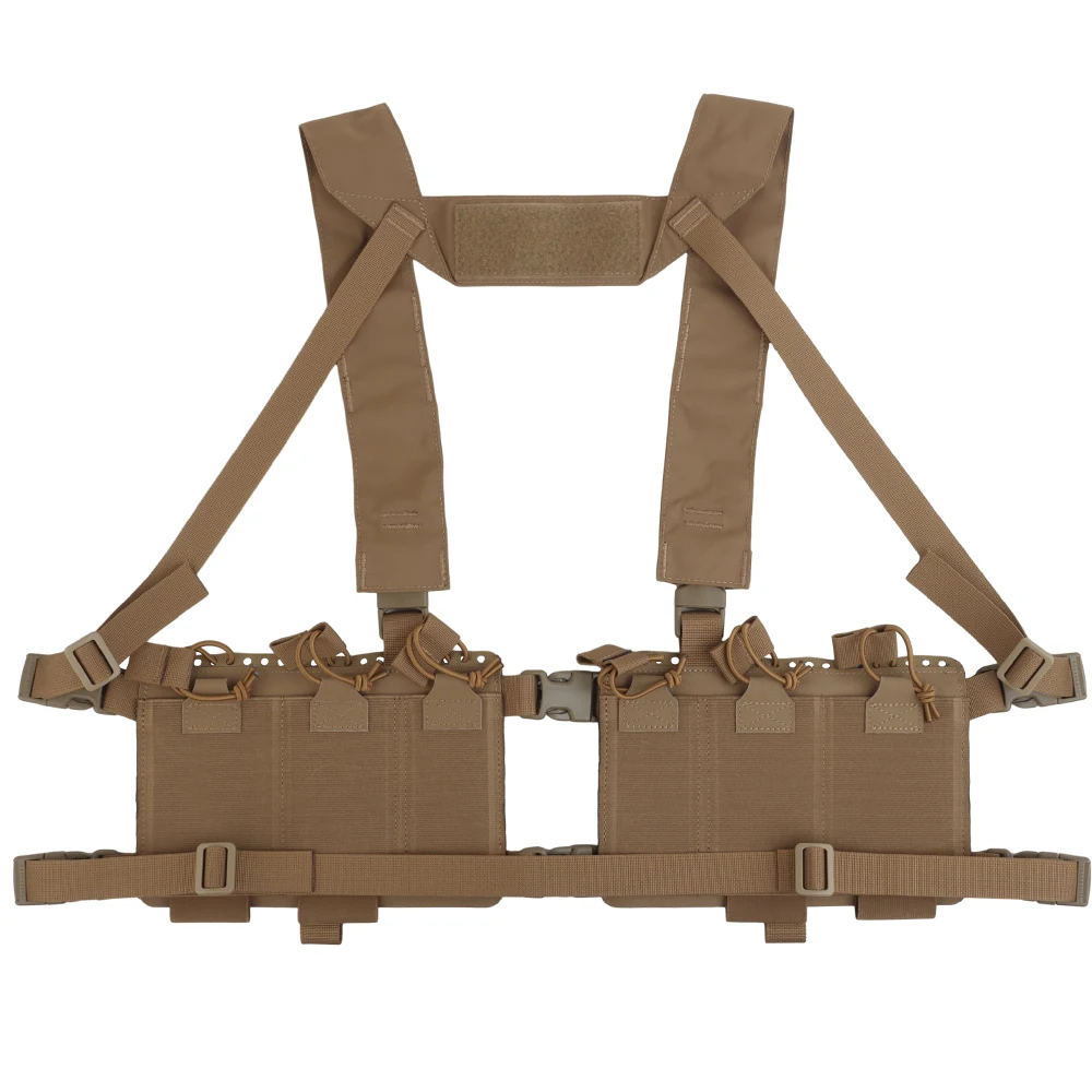 POSEIDON DEFENSE Alpha Chest Rig With 2PCS 5.56 Triple Mag Pouch Compatible With All Molle System Pouch