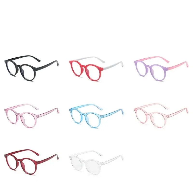 4PCS Kinder Anti-blau Licht Brillen Ultra Licht Rahmen Computer Runde Rahmen Schutz Tragbare Brillen Brille Spektakel – Detail 3